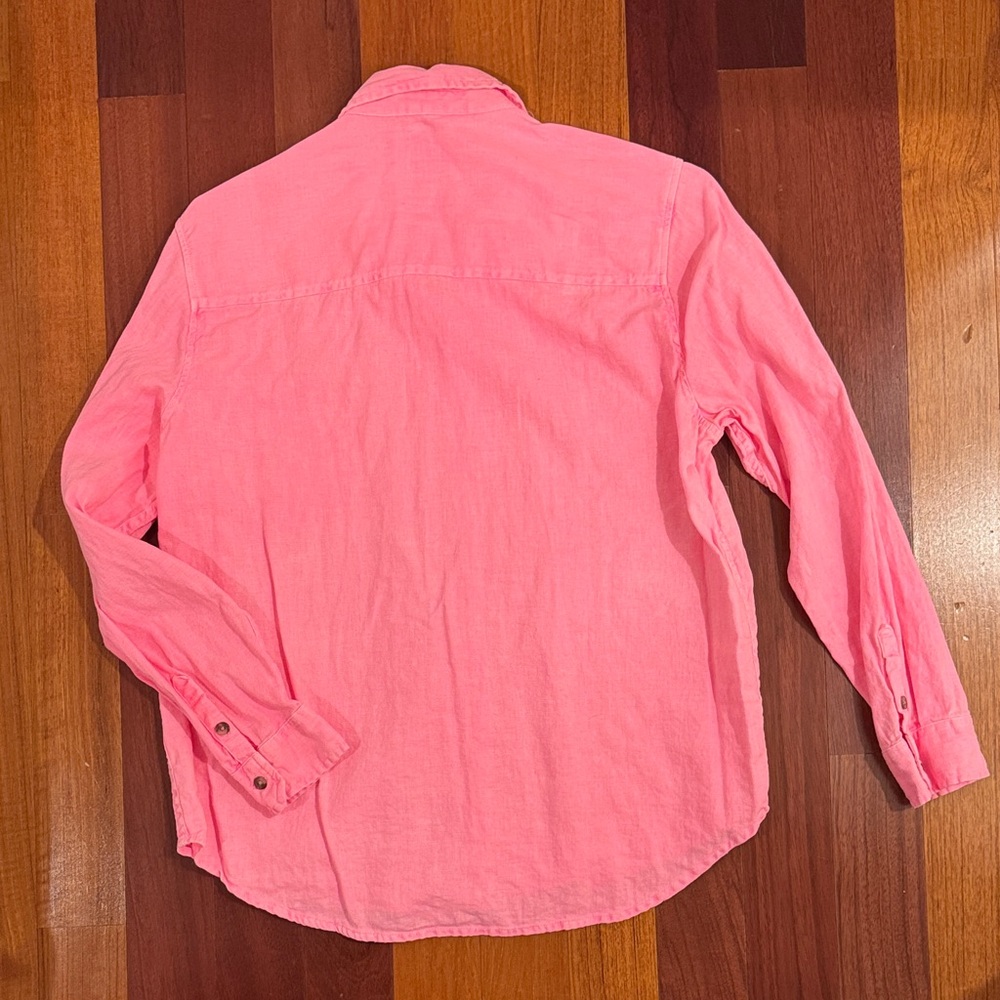 Universal Thread | Bright Pink Button-Down Linen-… - image 7